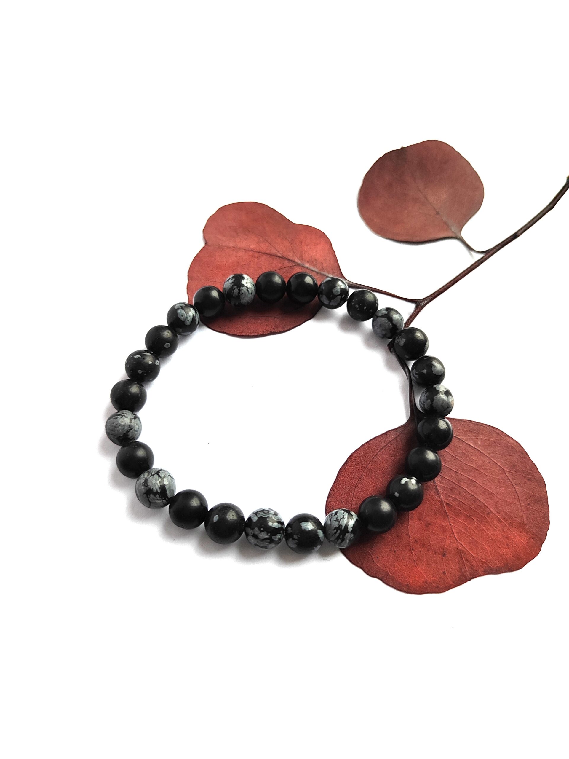 Snaiginio obsidiano apyrankė