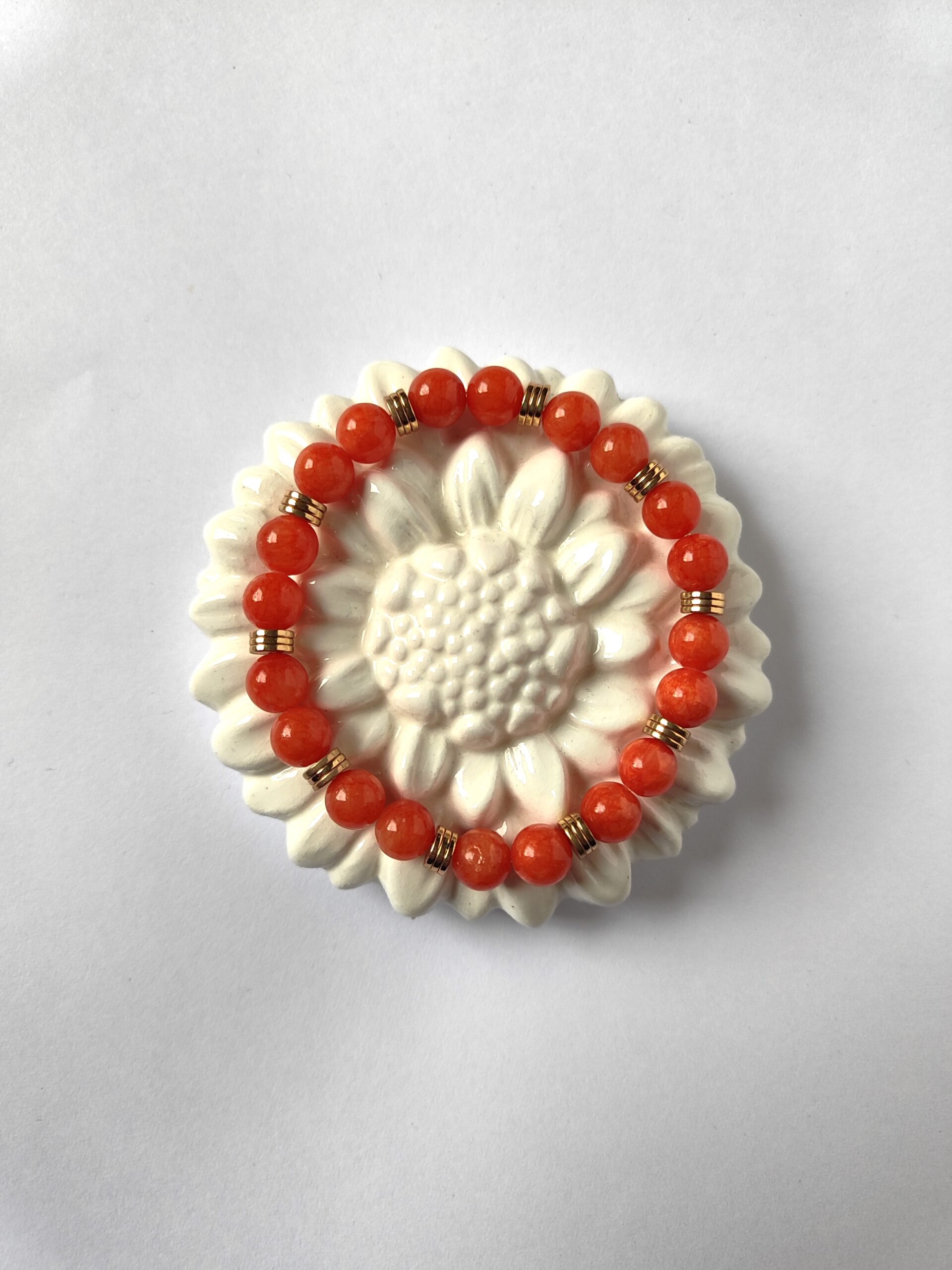 Oranžinio žadeito apyrankė