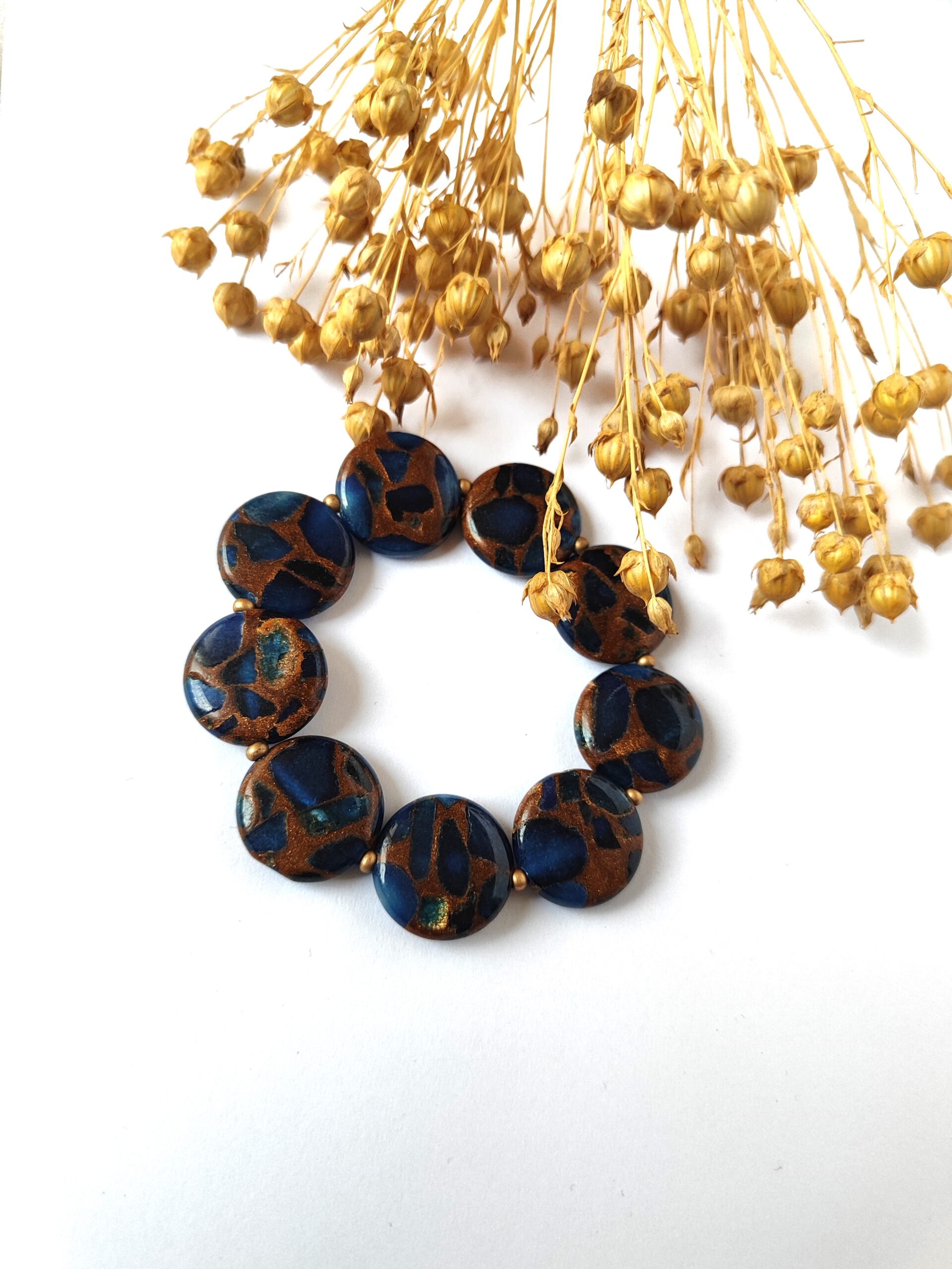 Mėlyno agato apyrankė