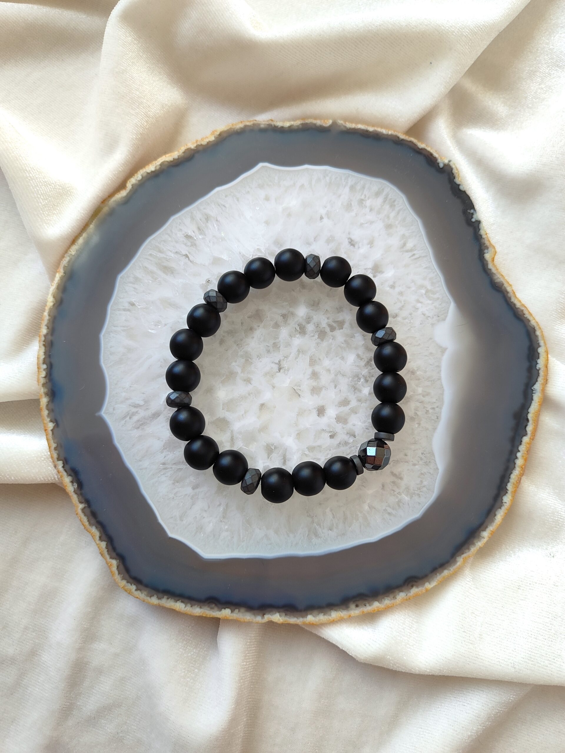 Vyriška onikso apyrankė