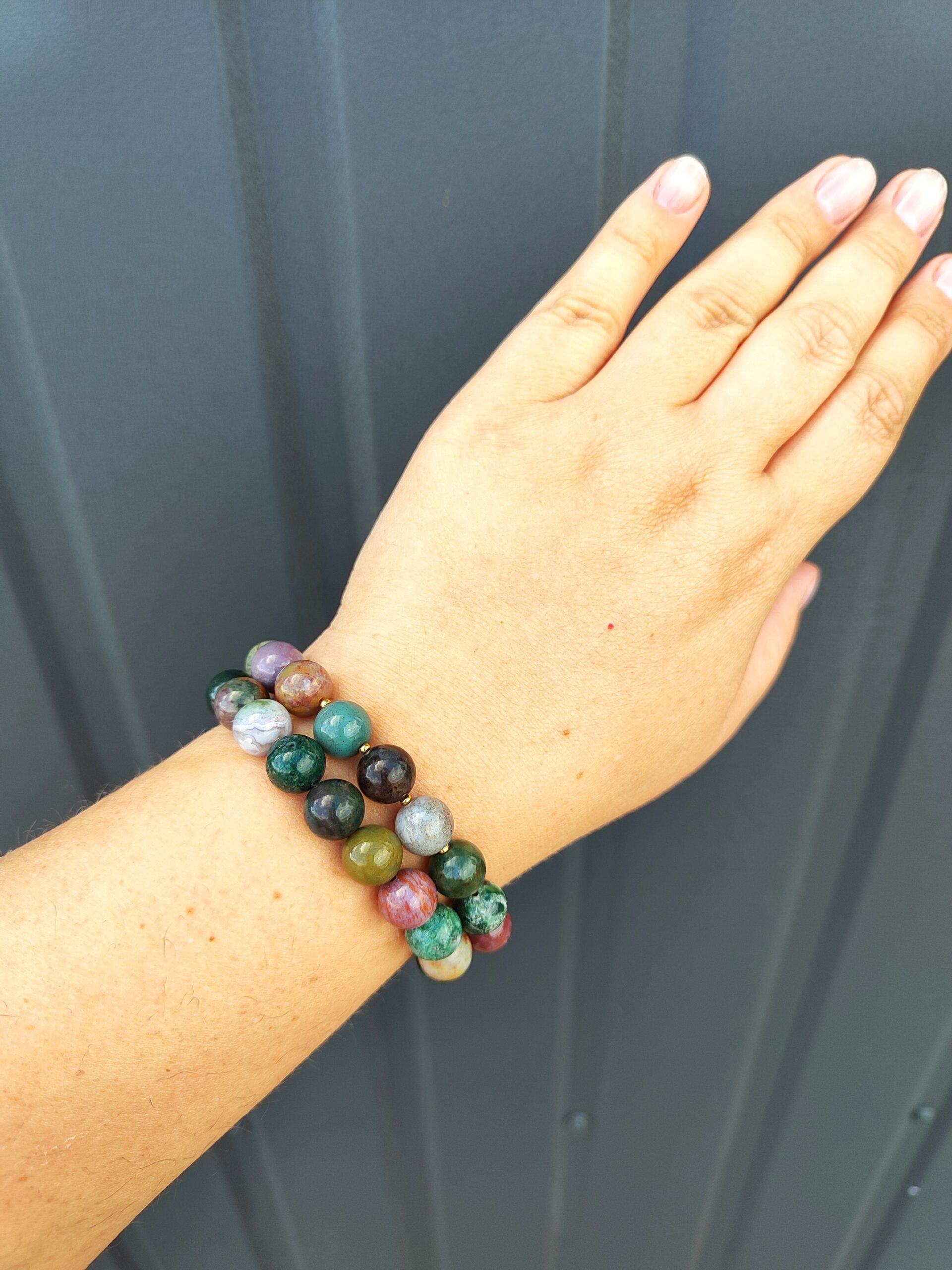 Indijos agato apyrankių komplektas