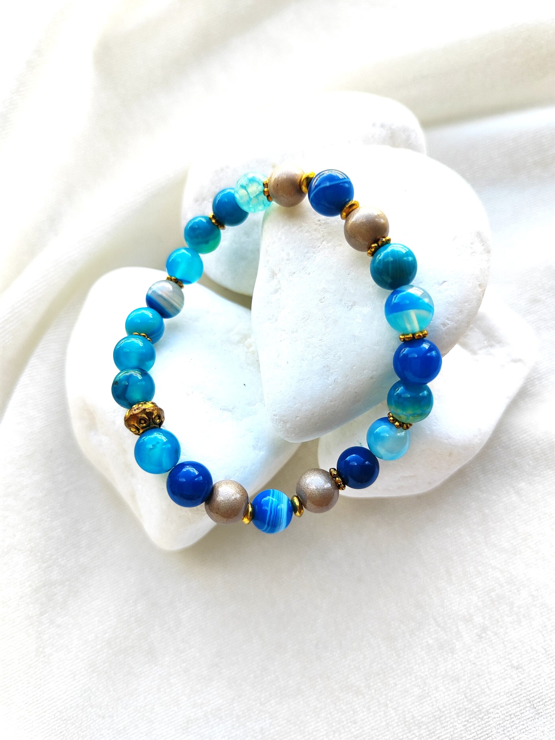 Agato ir stiklo apyrankė