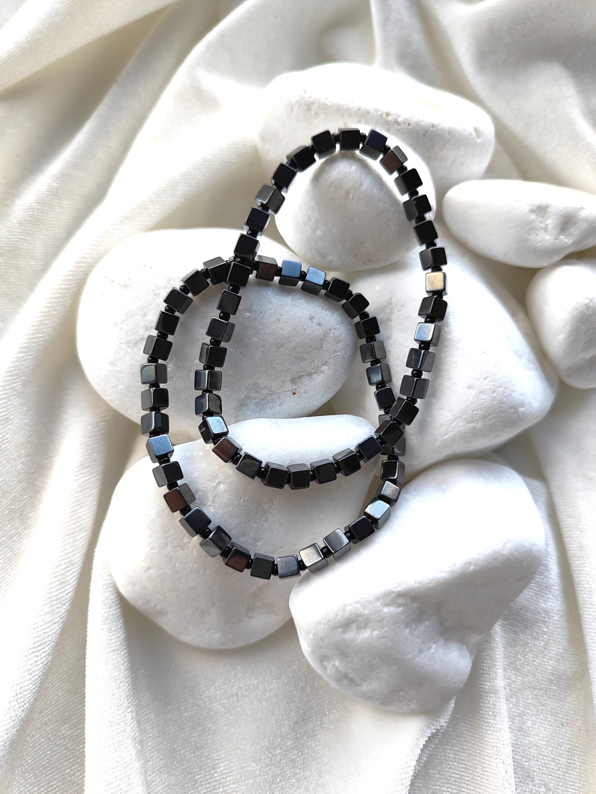 Hematito apyrankių komplektas