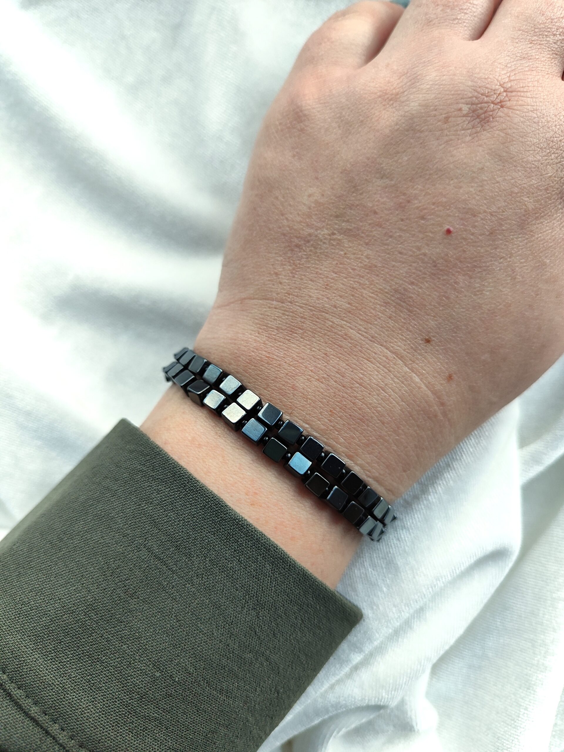 Hematito apyrankių komplektas