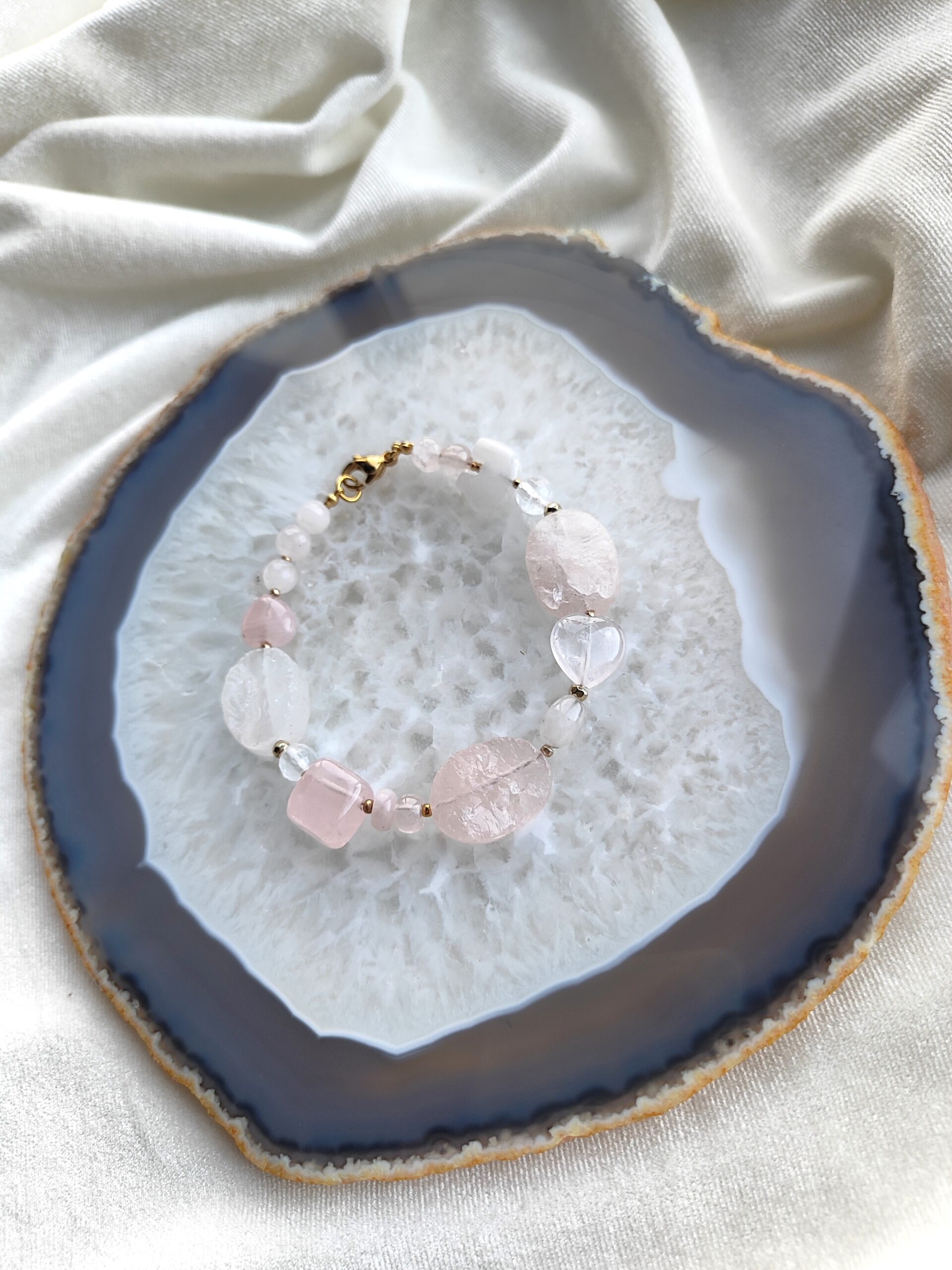 Rožinio kvarco apyrankė