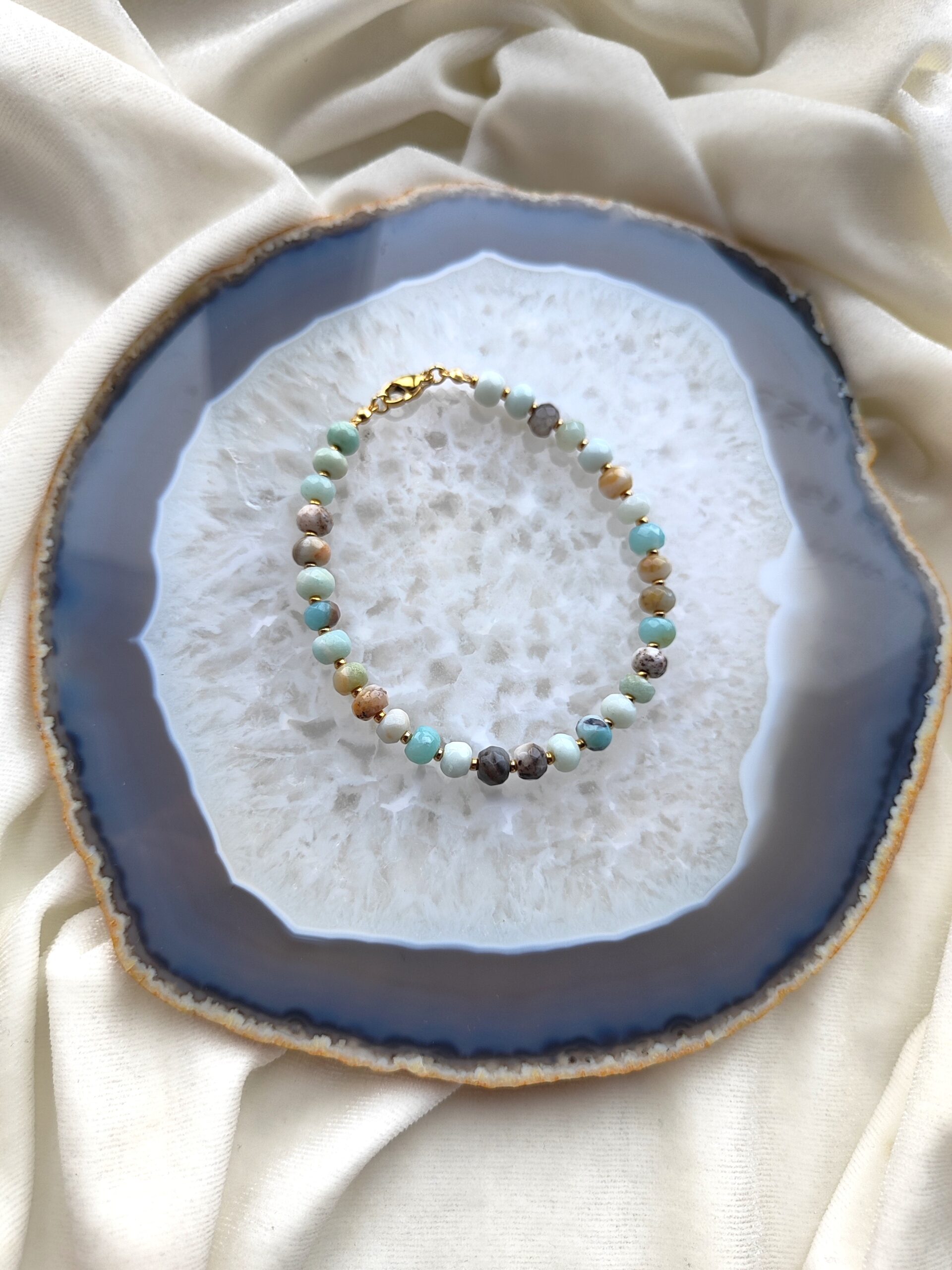 Natūralaus amazonito apyrankė